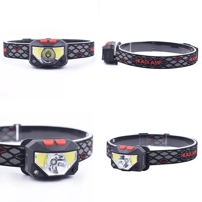 Super Bright with White Red LED Head Lamp Flashlight8 Modes Motion Sensor Waterproof Fishing Camping Running Cycling