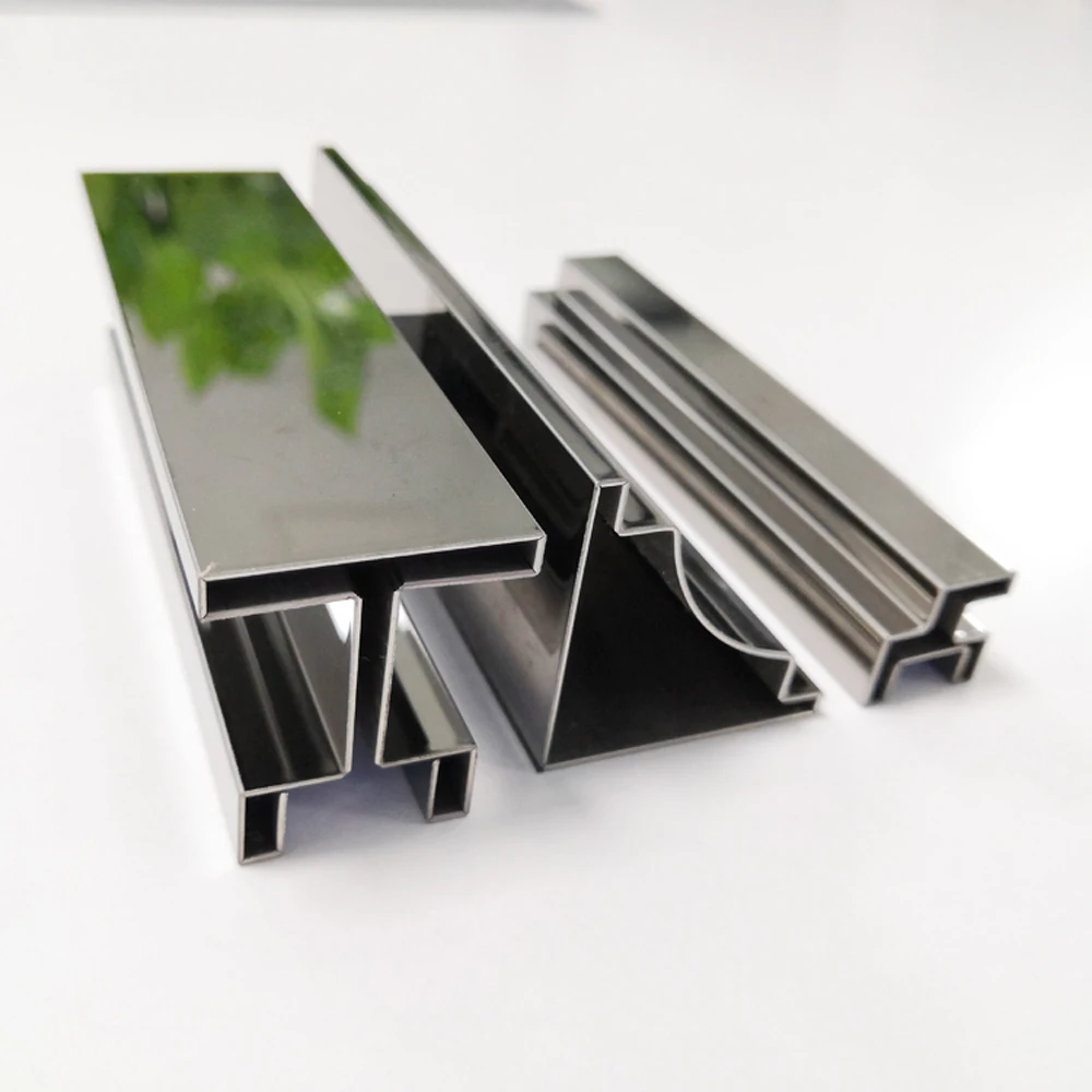
Factory Direct Decorative Interior 304 Stainless Steel Skirting Board Metal Tile Trim Corner Strip For Hotel Project 