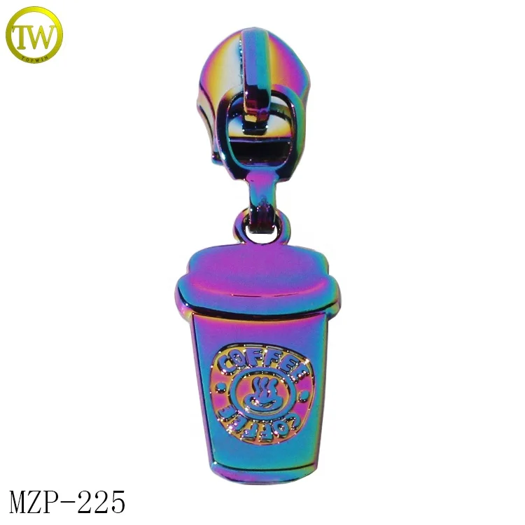 Creative zipper design puller manufacturer custom #5 nylon slider rainbow puller head for bags