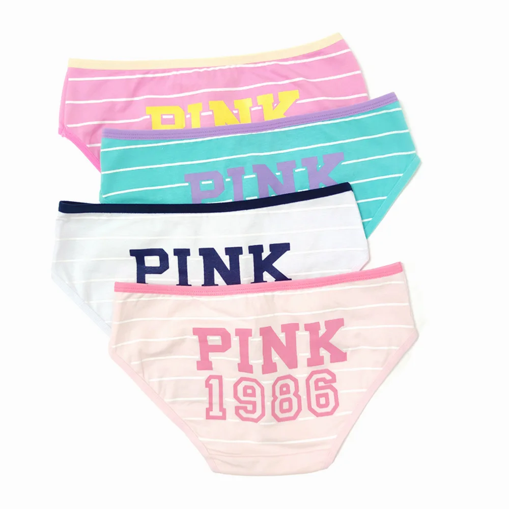 Young Girl Multi Colors Cotton Comfortable Panties Underwear Monogram Printing Briefs Underwear Wholesale Teenage Cute Panteis