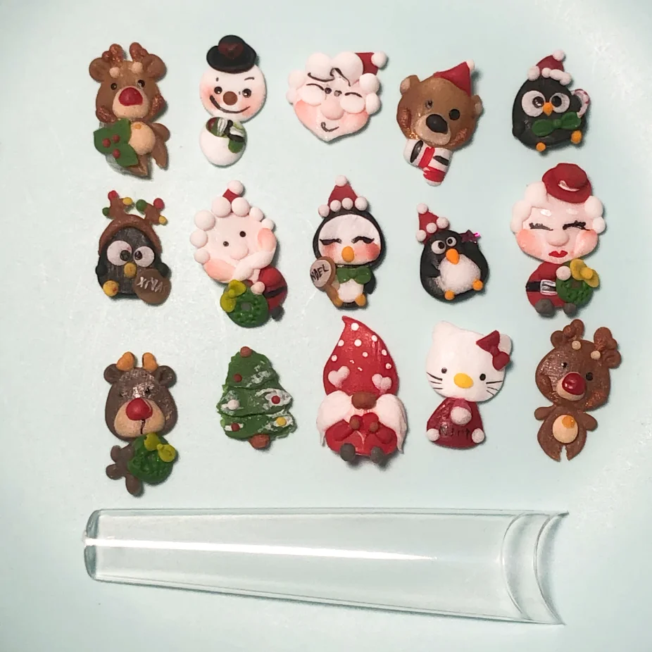 Toyoung Kawaii Ручной Работы Хэллоуин Рождество дизайн ногтей шармы 3D акриловые цветы