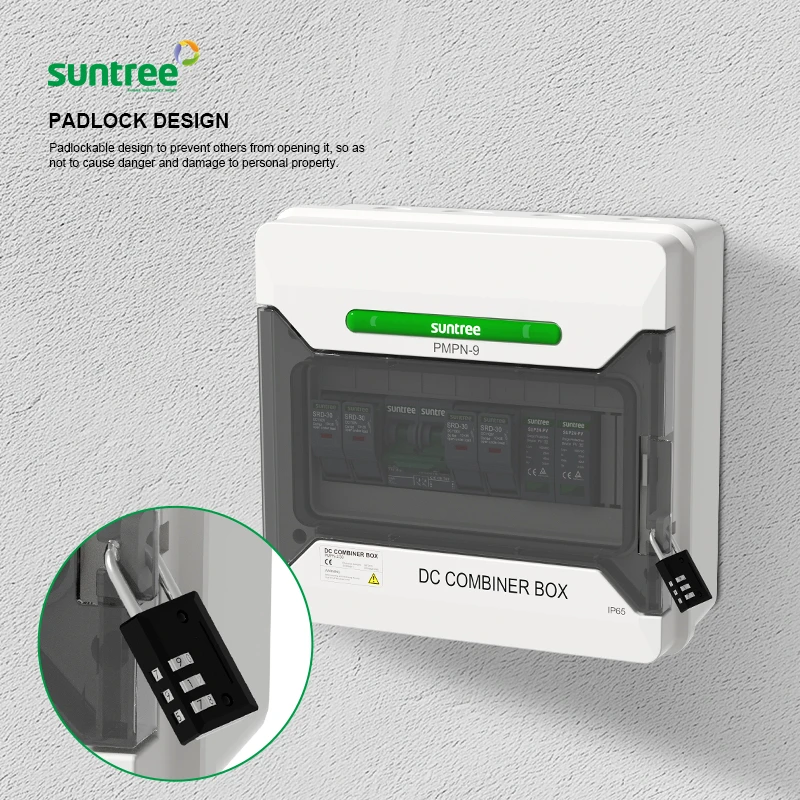 Combiner Box 4 in & 2 Out Pv Battery Pv Photovoltaic Pv Combiner Box with lightning Combiner Box for Battery