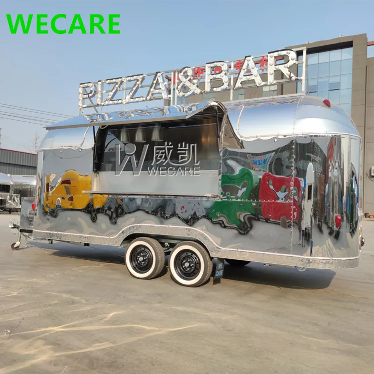  WECARE грузовик из нержавеющей стали для еды фургон