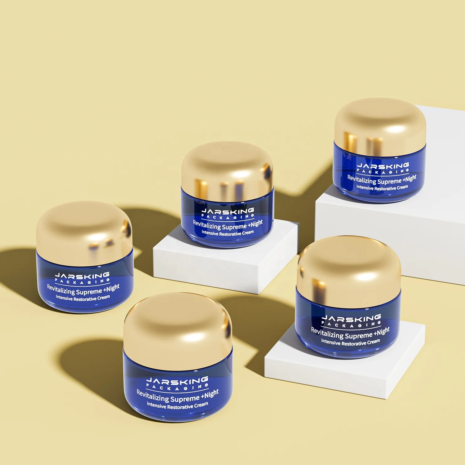 Packaging Container Empty Custom 15g 20g 30g 50g 80g Green Pink Body Butter Face Cream Frosted Cosmetic Glass Jars With Lid