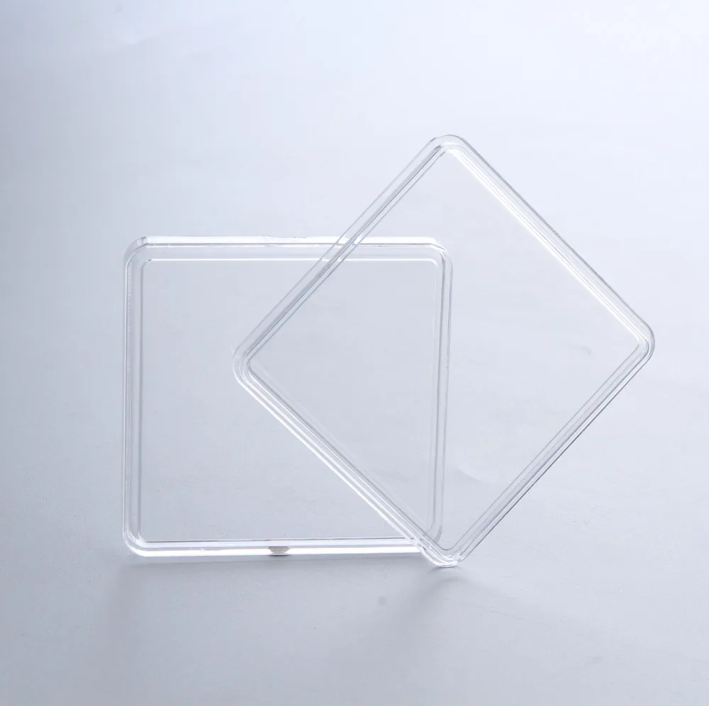 40*40mm Acrylic square capsule for ingot silver bar coin