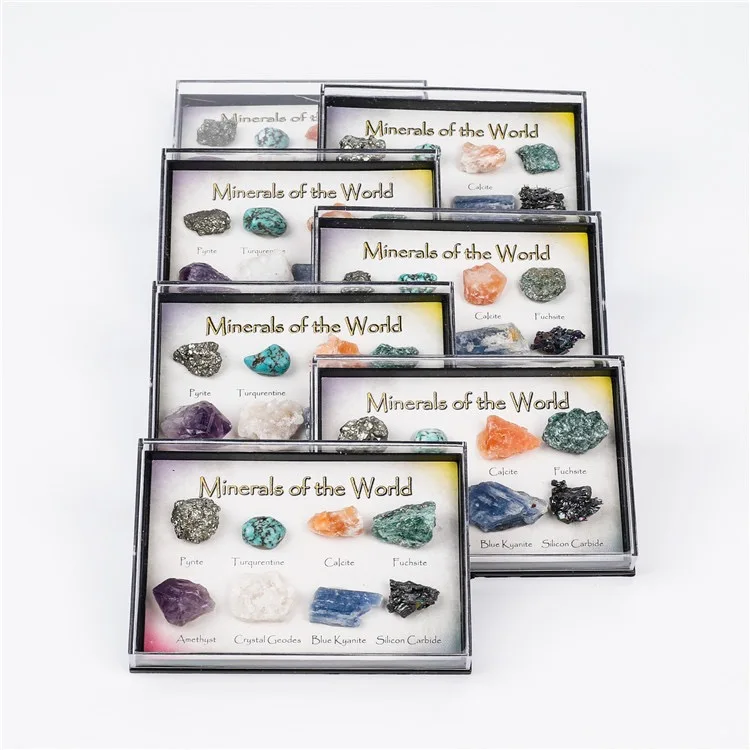 8 Crystal Gemstone Specimen Natural Rock Minerals Specimen For Teaching Product