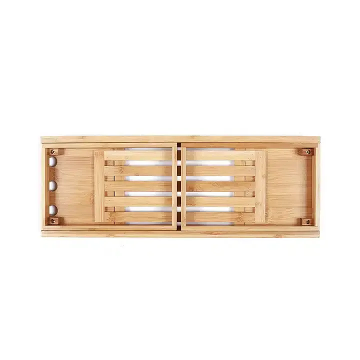 Best Selling Luxury Bamboo Bathtub Caddy Bathroom Caddy Tray For Tub Bathroom Removable Board Bath Organizer