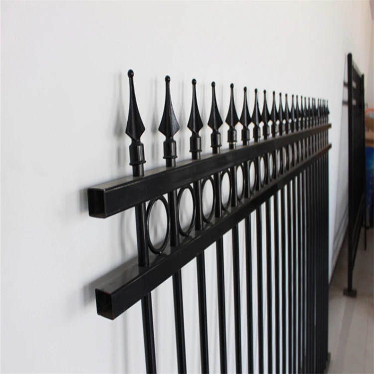 WP-011  China Cheap  Outdoor Yard Decorative Wrought Iron Houses Gates and Fence Railing Panels  No Dig Aluminum Fence