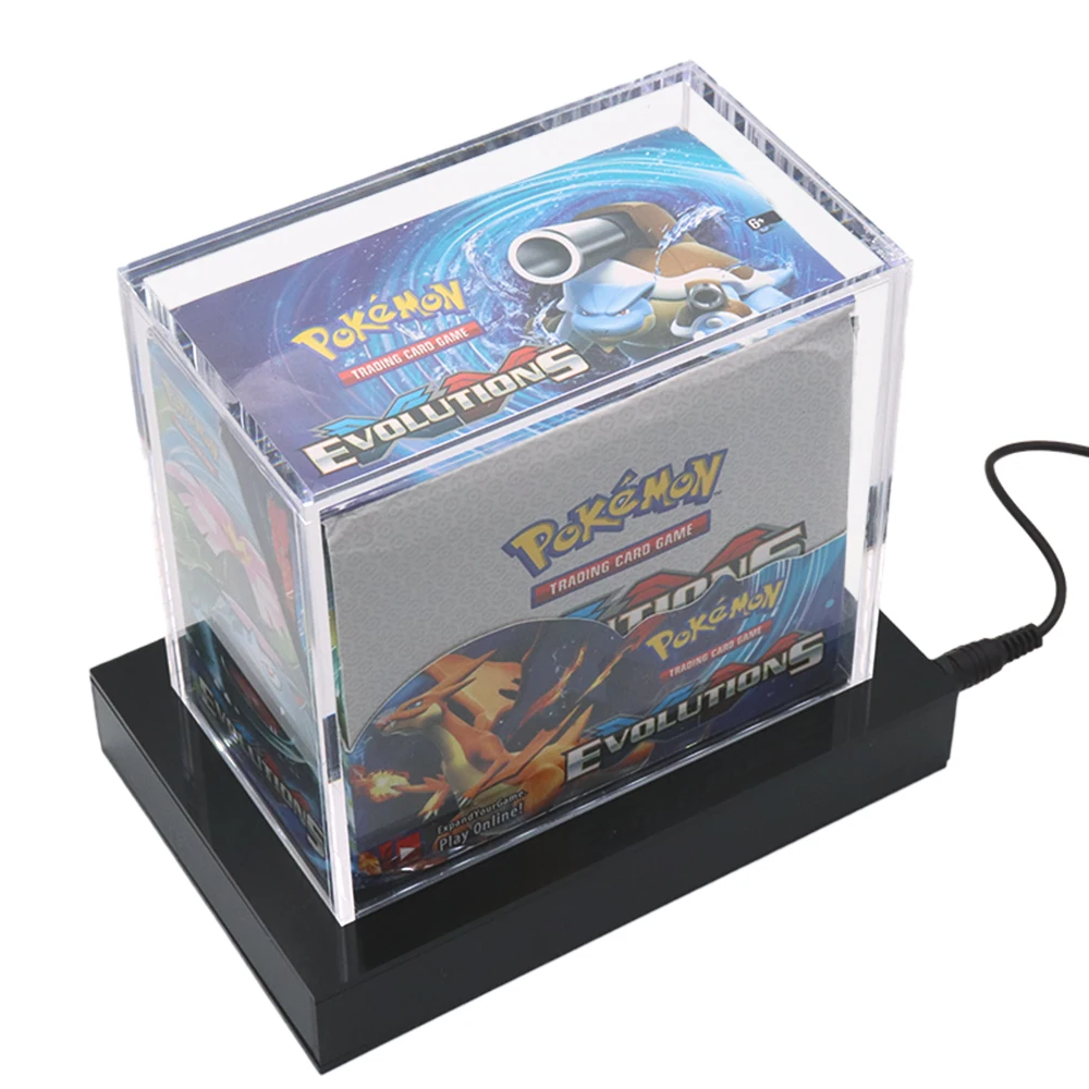 Customized LED Pokemon Booster First Edition Trading Card Game Acrylic Pokemon Booster Box