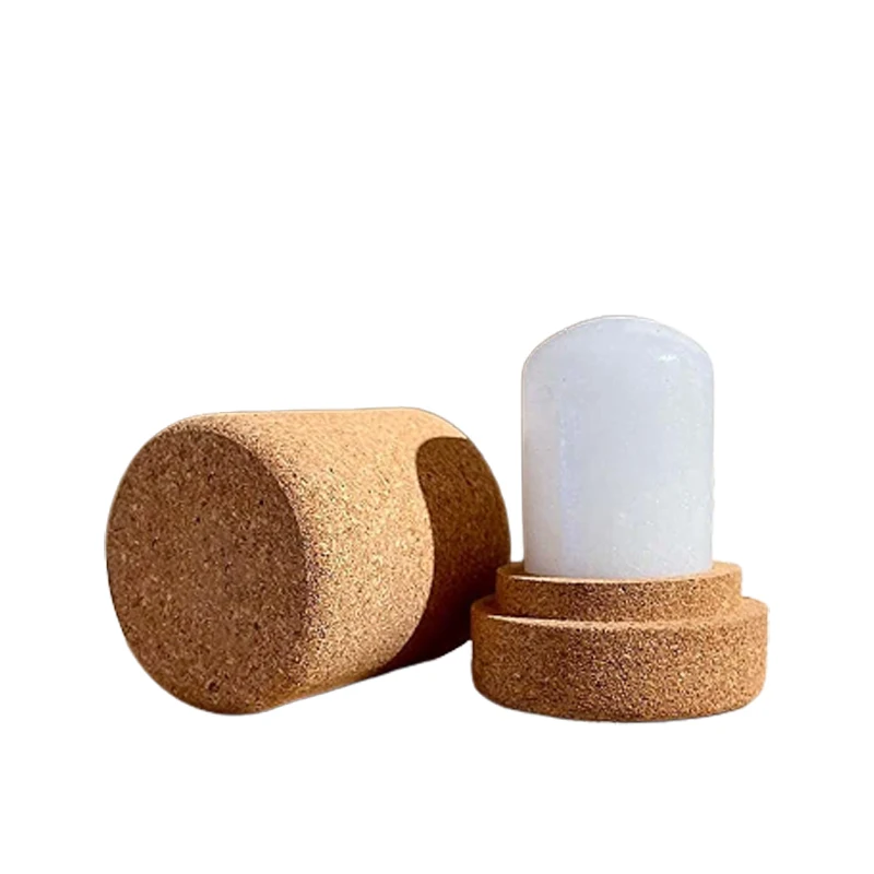 Eco-friendly Package Pure Alum Crystal Deodorant Stone Body Use in Cork