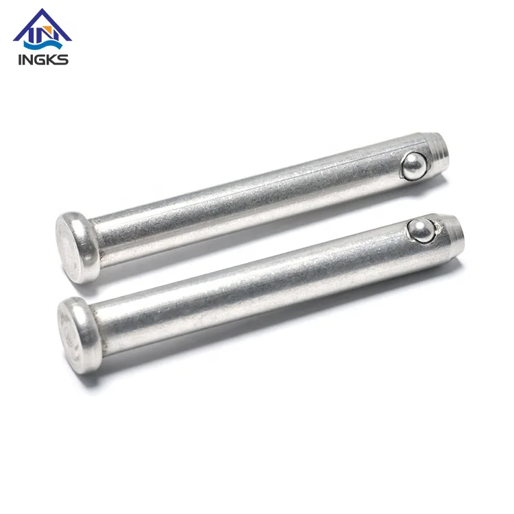 A2 Stainless Steel 3/16' 3/8' Single Ball Quick Release Locking Detent Pin With Flat Head