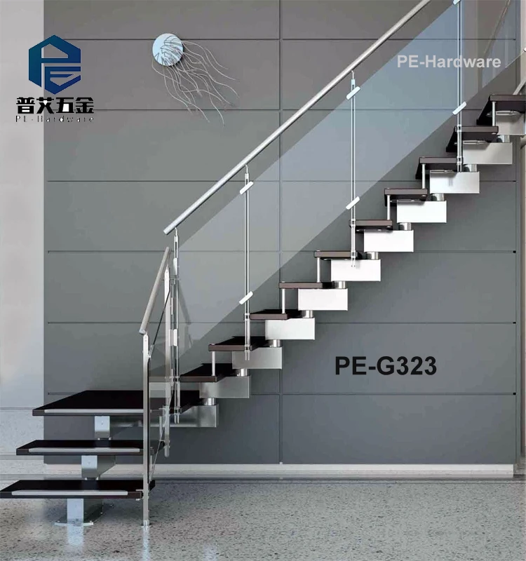 Straight modular steel staircase