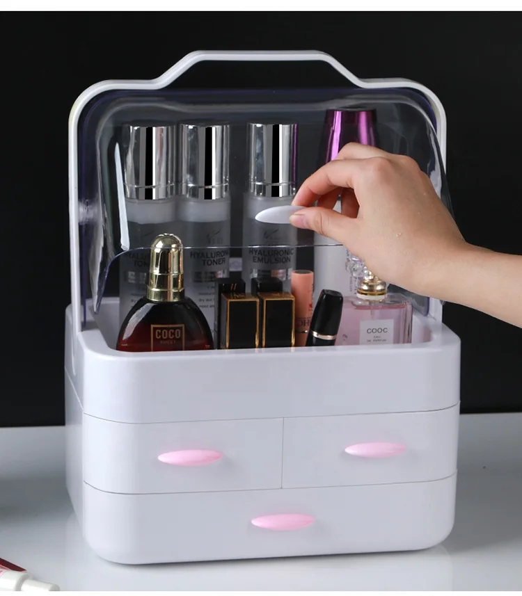 
In Stock China home Modern style makeup organiser cosmetic storage capsule box 