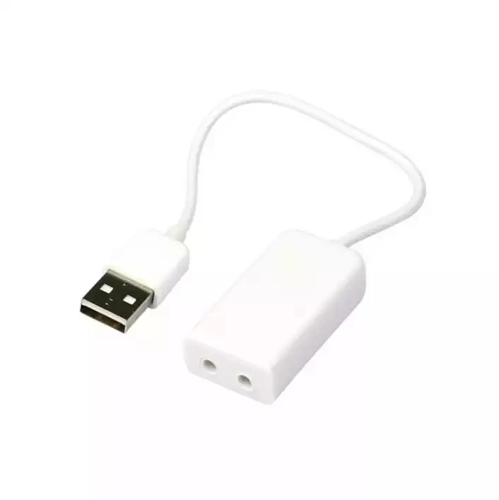 7.1 channel External USB2.0 Audio Sound Card Adapter for Laptop PC Usb Plastic White OEM Stock Professional Recording Sound Card (1600723586645)