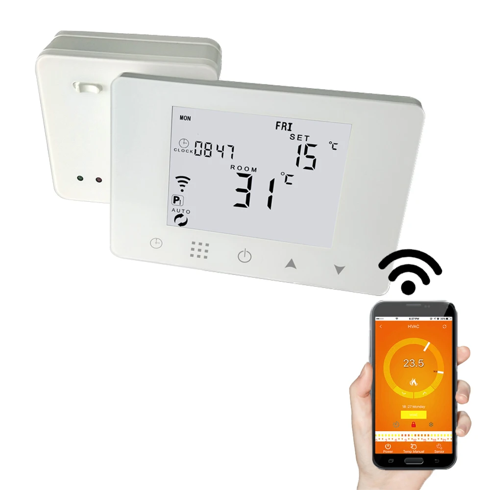 Wireless Smart Thermostat  WiFi App Enabled to Save Money and Improve Efficiency Compatible with  Google Home Amazon Alexa (1600128105478)