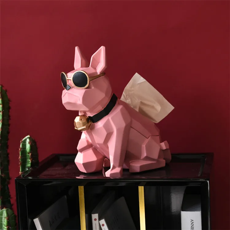 
Simplism Modern Style dog Shape Artistic Creative Ceramic Tissue Box 