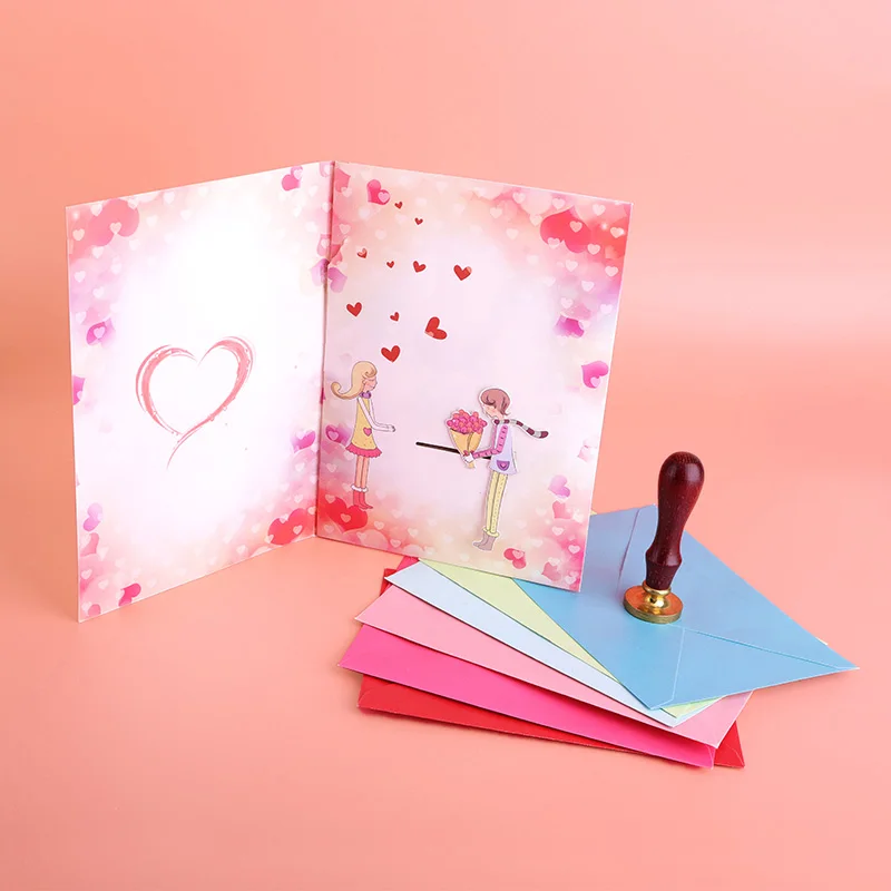 Winpsheng custom printing celebration Anniversary Valentines Day  music greeting cards