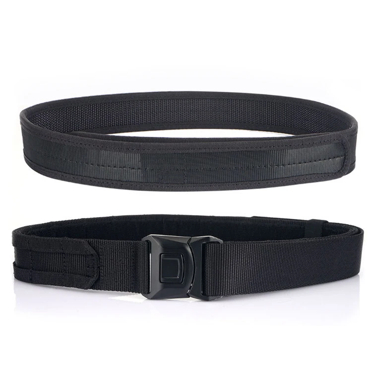 Quick Release Tactical Belt Double Layer Molle Buckle Airsoft Waist Belts Combat