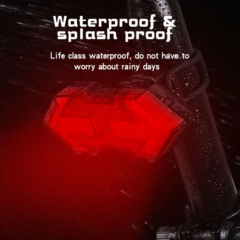 USB Rechargeable Wireless Remote Steering Rear Light Cycle Tail Light eBike Motorcycle Bicycle Alarms LED Bike Lights