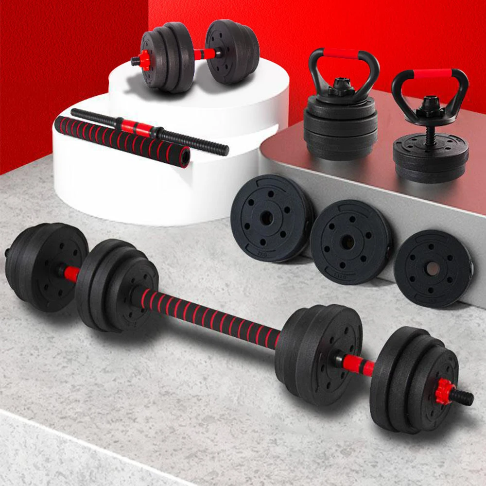 Adjustable Dumbbells 20/30/40/60/80lbs Free Weights Dumbbells Set Convertible To Barbell A Pair of Lightweight for Gym Equipment