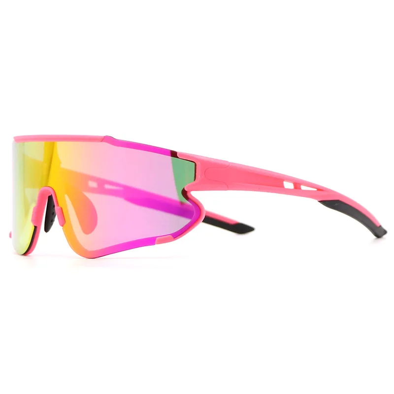 Розовые солнцезащитные очки tr90 велосипедные спортивные поляризованные линзы в оправе для женщин большие