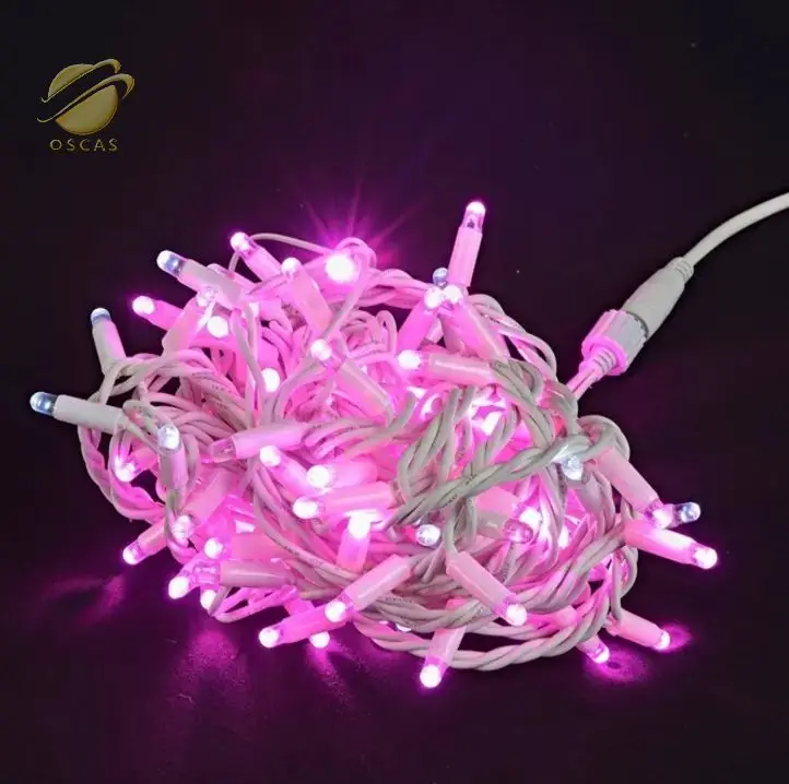 7 colors magic LED string light with remote controller rubber line string
