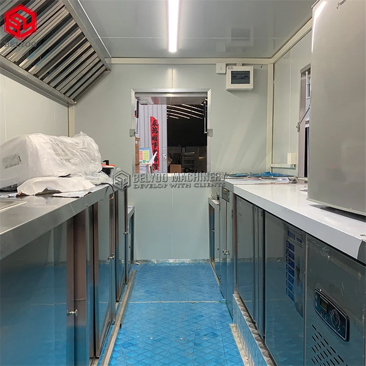 Custom Food Stall Fast Food Carts Coffee Trailer Taco Truck Pizza Van Mobile Bar Concession Food Trailer Foodtruck