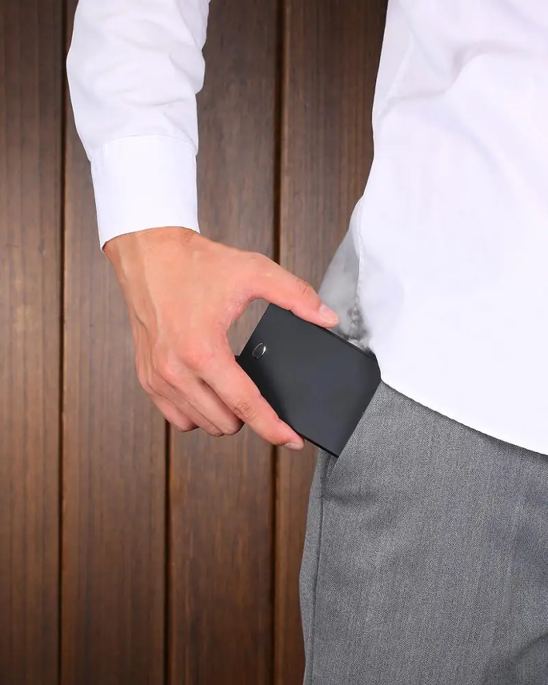  2020 новый дизайн изготовленным на заказ логосом Высокое качество Мужская алюминиевый сплав блокировки радиочастотной идентификации с отделением для кредитных карт простая в использовании кошелек