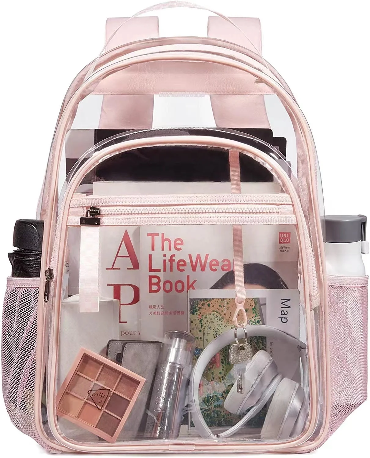 Factory Direct Sale Premium Quality Waterproof Clear PVC Transparent Backpack Bag for Kids in School