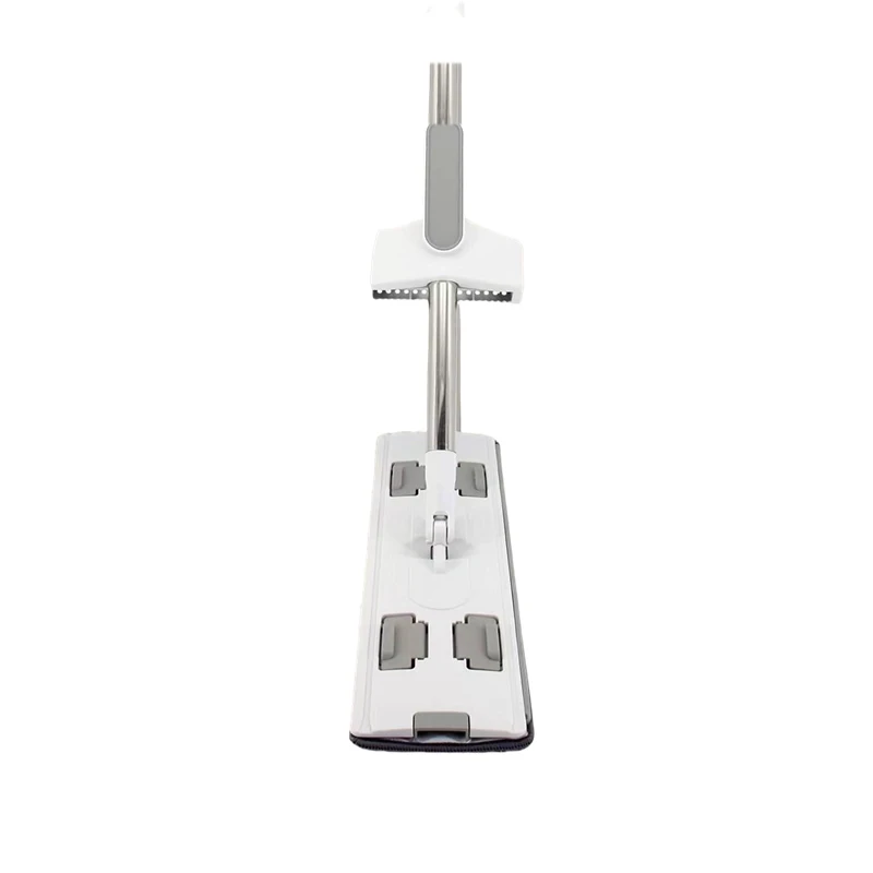 Hands-Free Washing Floor Cleaning Mop with Washable Microfiber Pads Wet and Dry Self Wringing Flat Mop