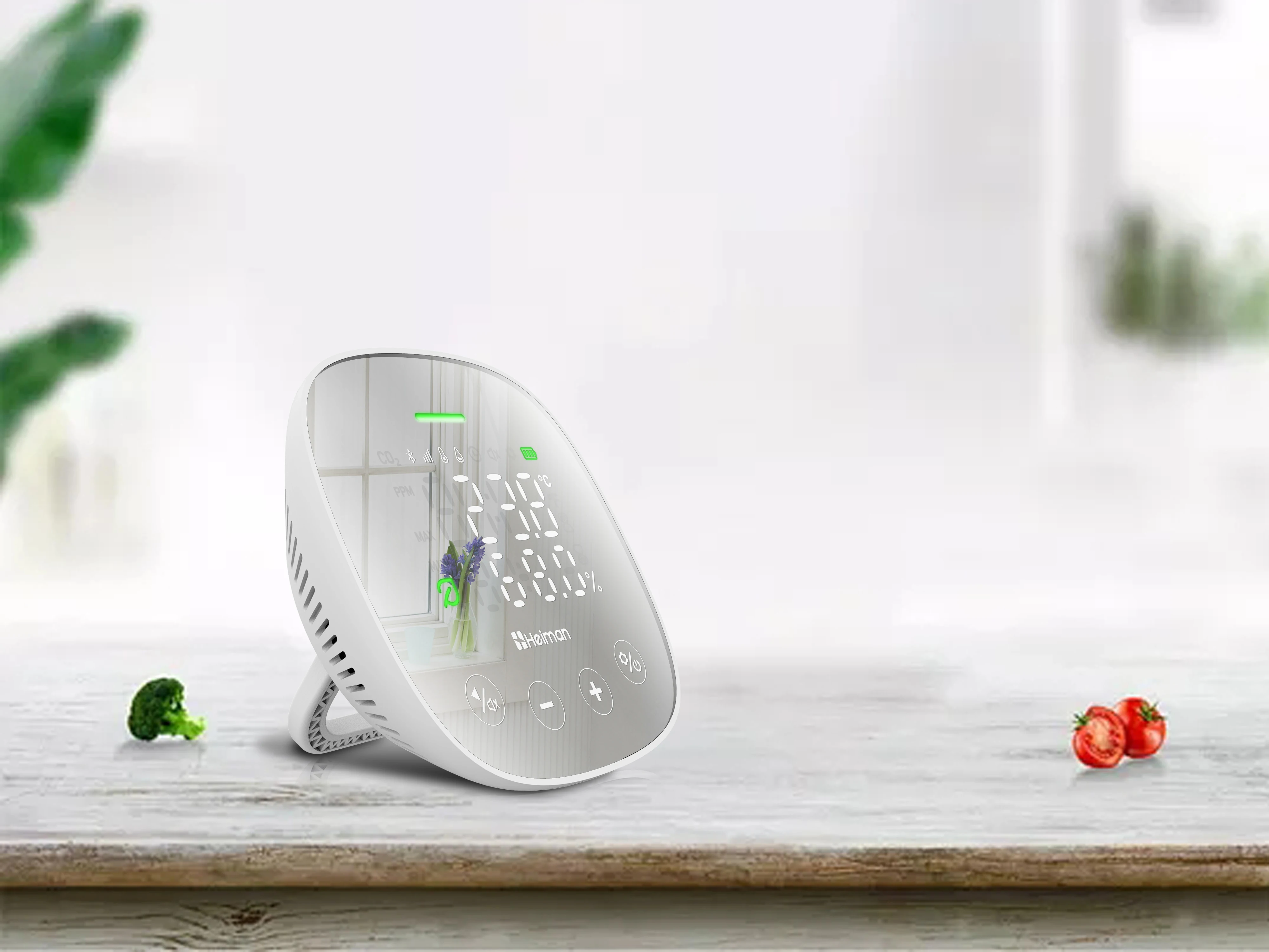Новое поступление смарт-детектор CO2 Zigbee Heiman монитор качества воздуха с управлением через приложение настенный подвесной или