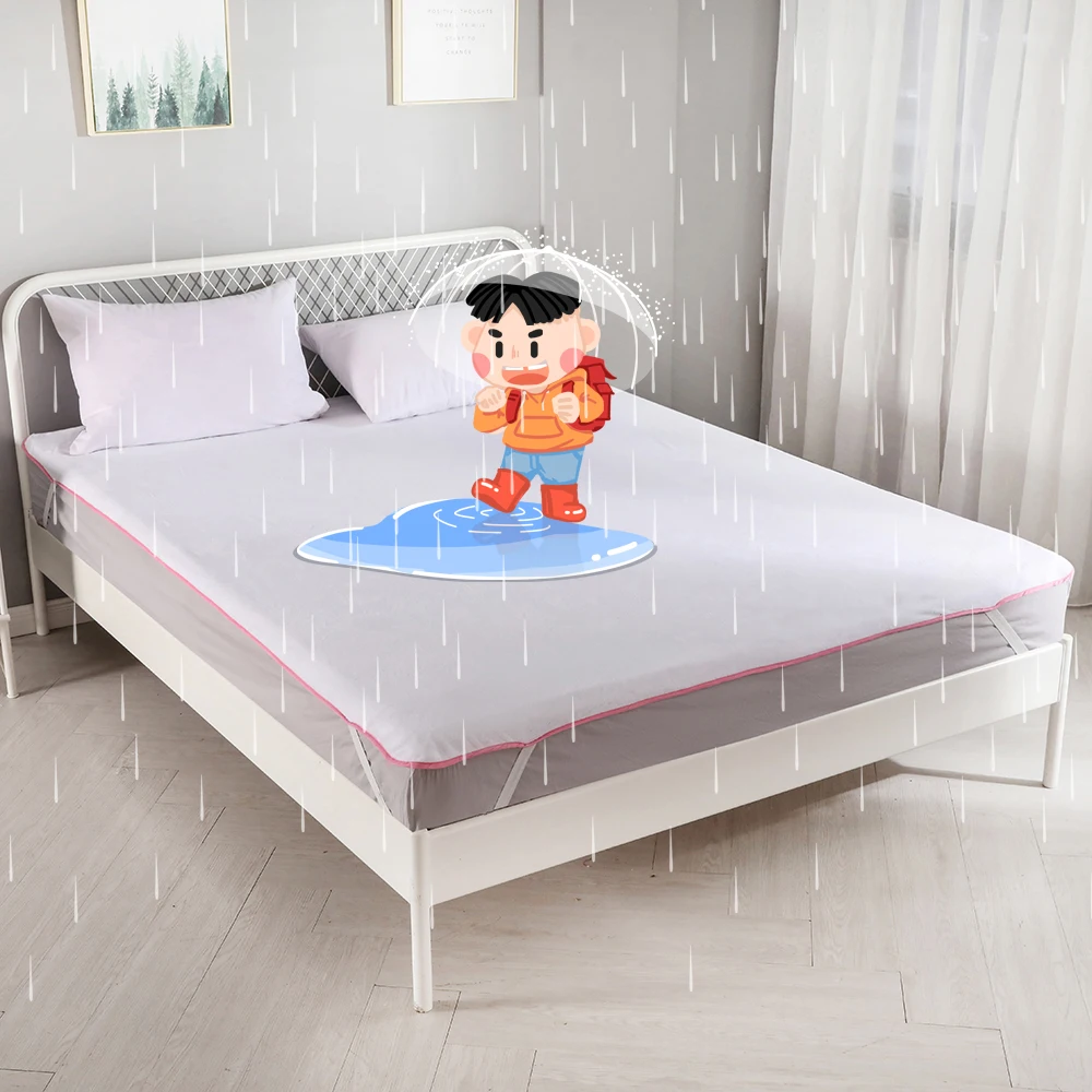 Plastic Fitted PVC Vinyl Fitted Mattress Protector Waterproof Mattress Cover Sheet Protector With Elastic
