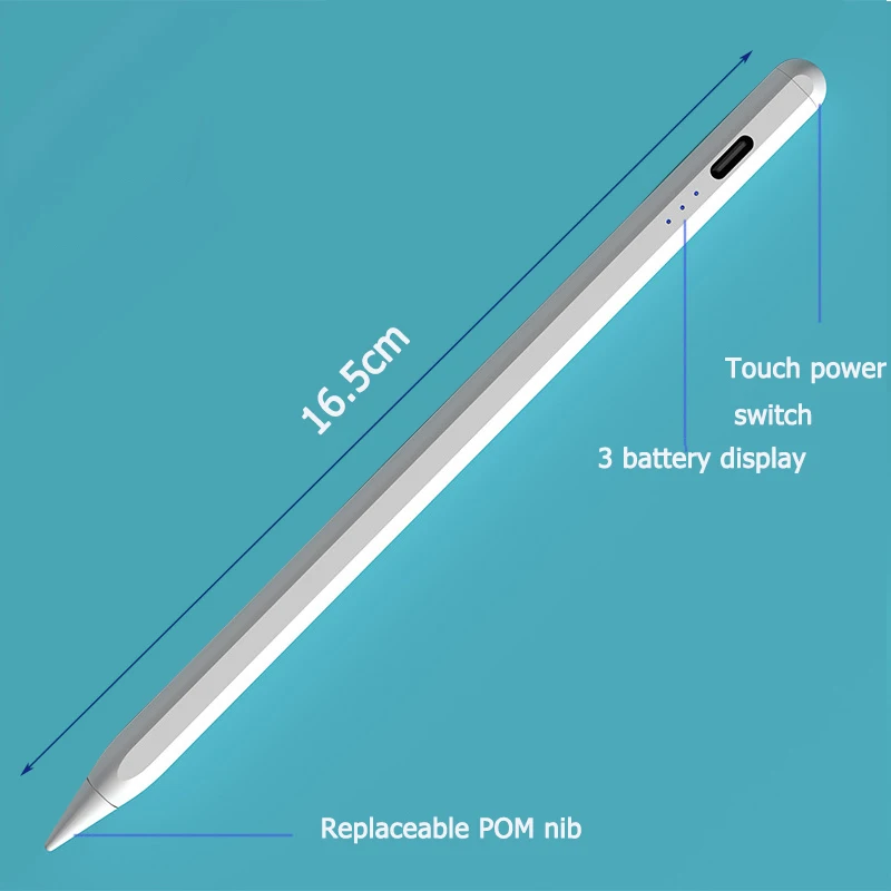 BDD Newest Design Aluminum  Pen Stylus for Ipad Professional Drawing Tablet Stylist Pom Lapiz Tactil With Custom Logo Printed