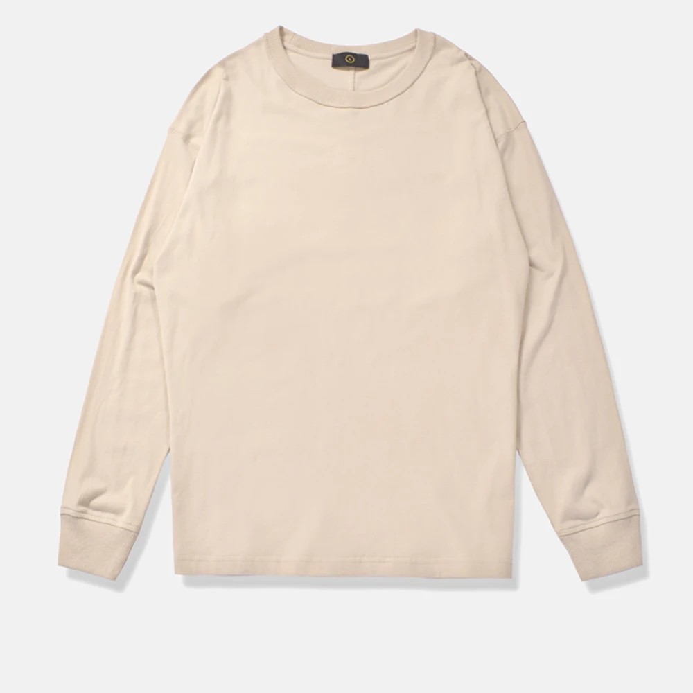 cheap price new loose 100% logo custom print t shirt unisex casual oversize shirt men long sleeve t shirt