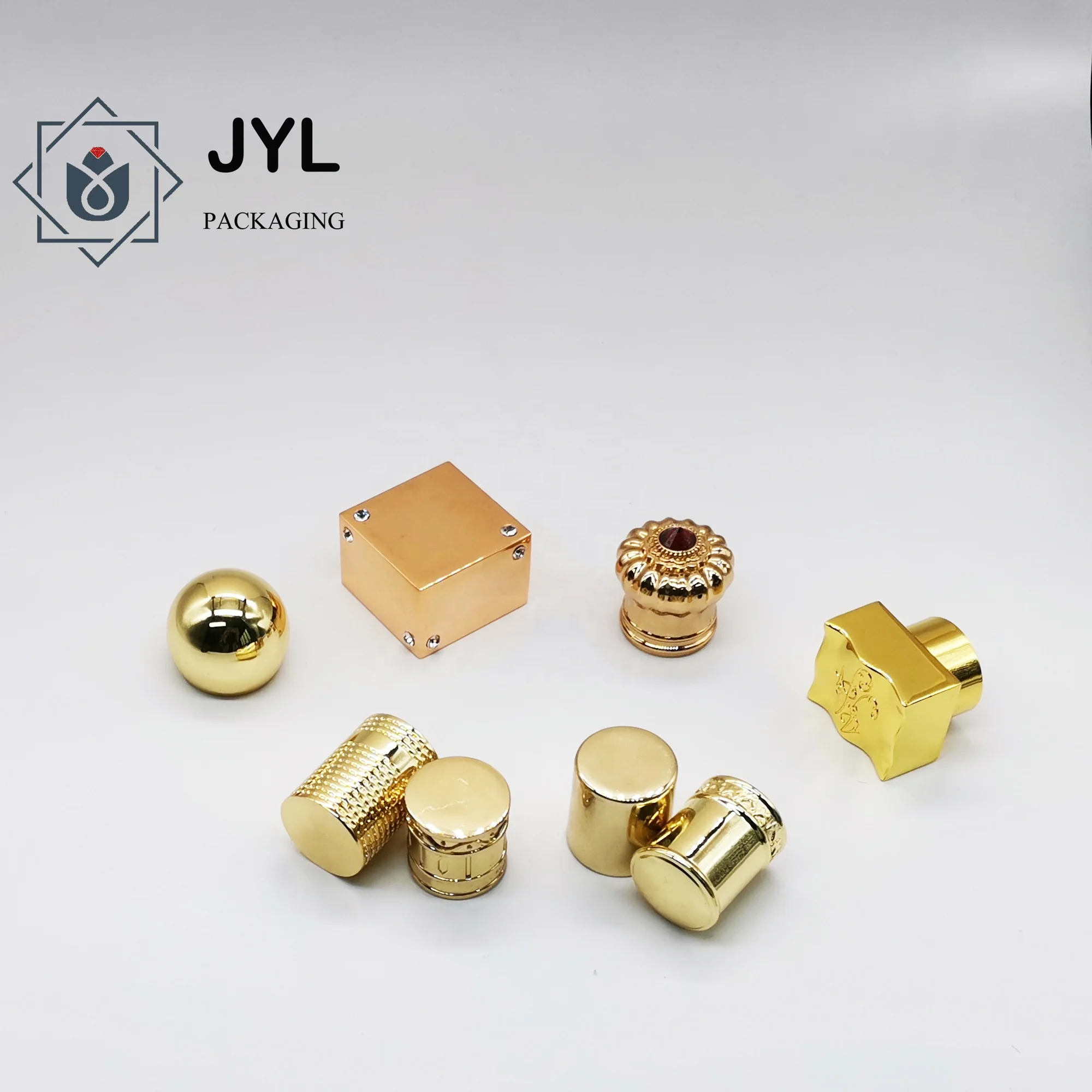 Unique Design Gold Zamac Perfume Bottle Cap For Cosmetics Perfume Bottle Usage OEM Luxury Cap