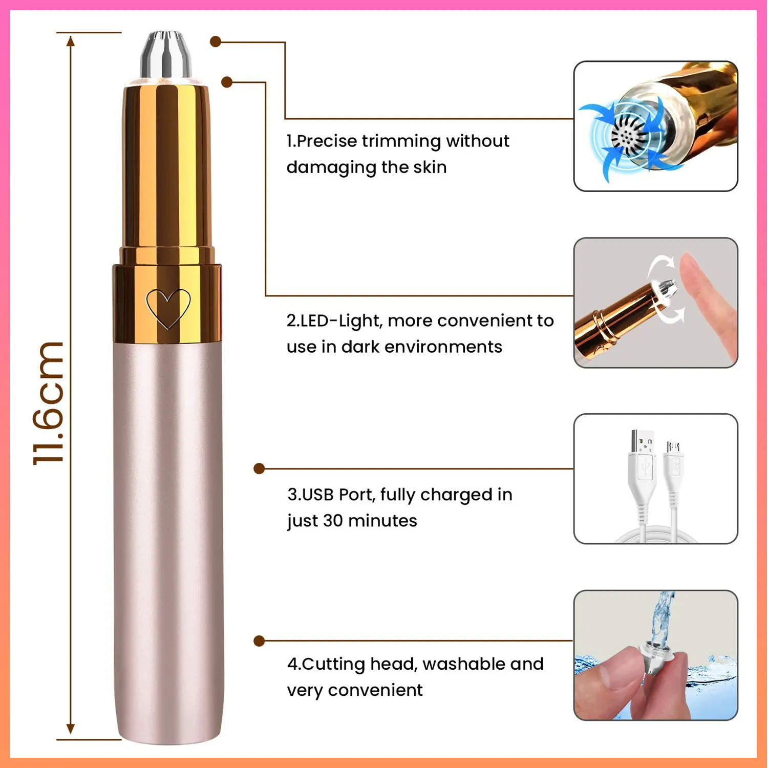 Hair Remover Tool Mini Electric Hair Remover Painless Safety Body Facial Neck Leg Epilator Electric Lady Women Eyebrow Shaver