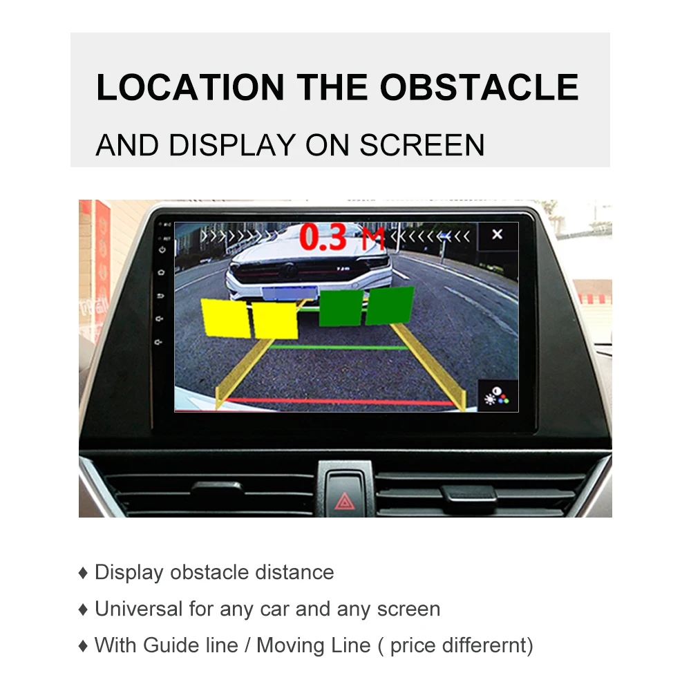 Newest Vertical Parking System Car Reverse Backup Car Radar detector Smart Car Parking Systems with 4 Sensor
