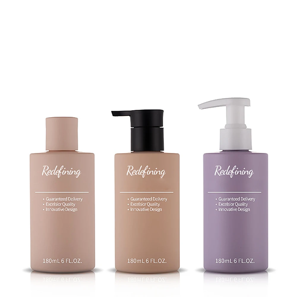 Custom Color Lotion Pump Bottle Recyclable PET Plastic Cosmetic Conditioner 500ml  Shampoo Bottle