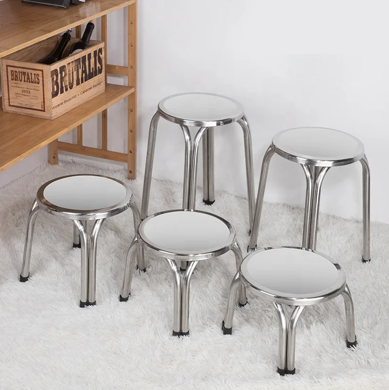 
Thickened and durable stainless steel Round dinner chair 