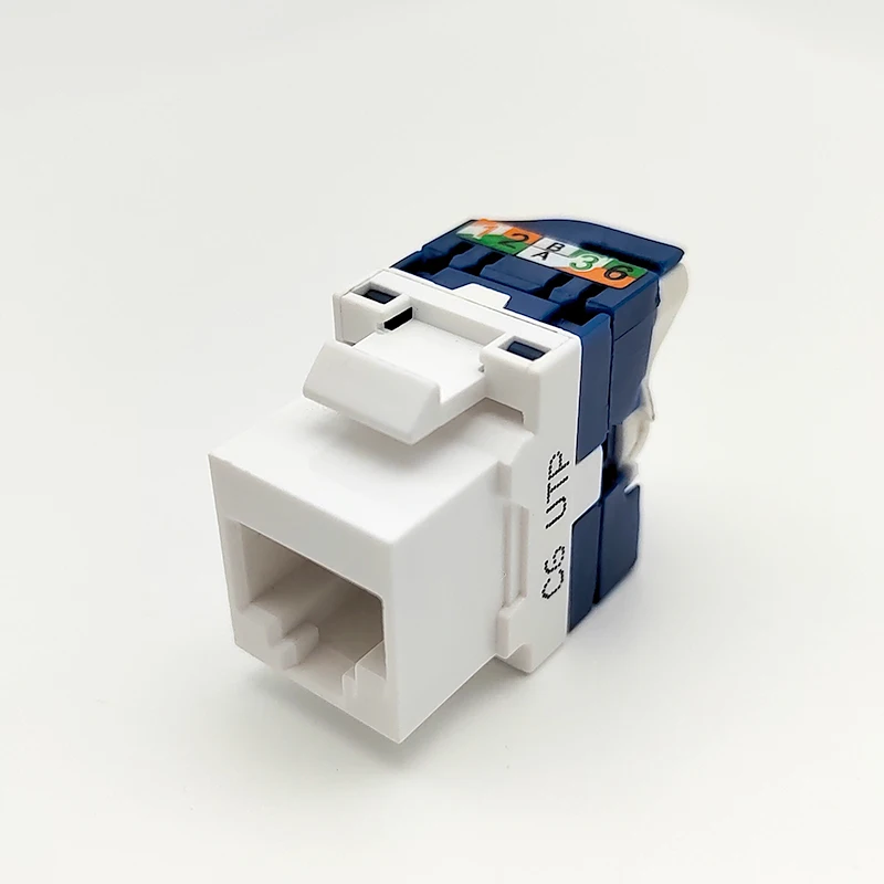 Вращающиеся на 180 градусов разъемы keystone rj45 cat 6 UTP синий