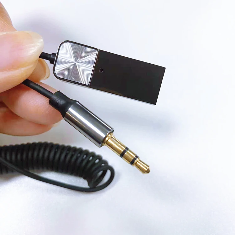 Aluminum Alloy BT Car Aux Adapter Aux Car Audio Adapter Receiver 3.5MM Transmitter Audio Aux Jack Cable