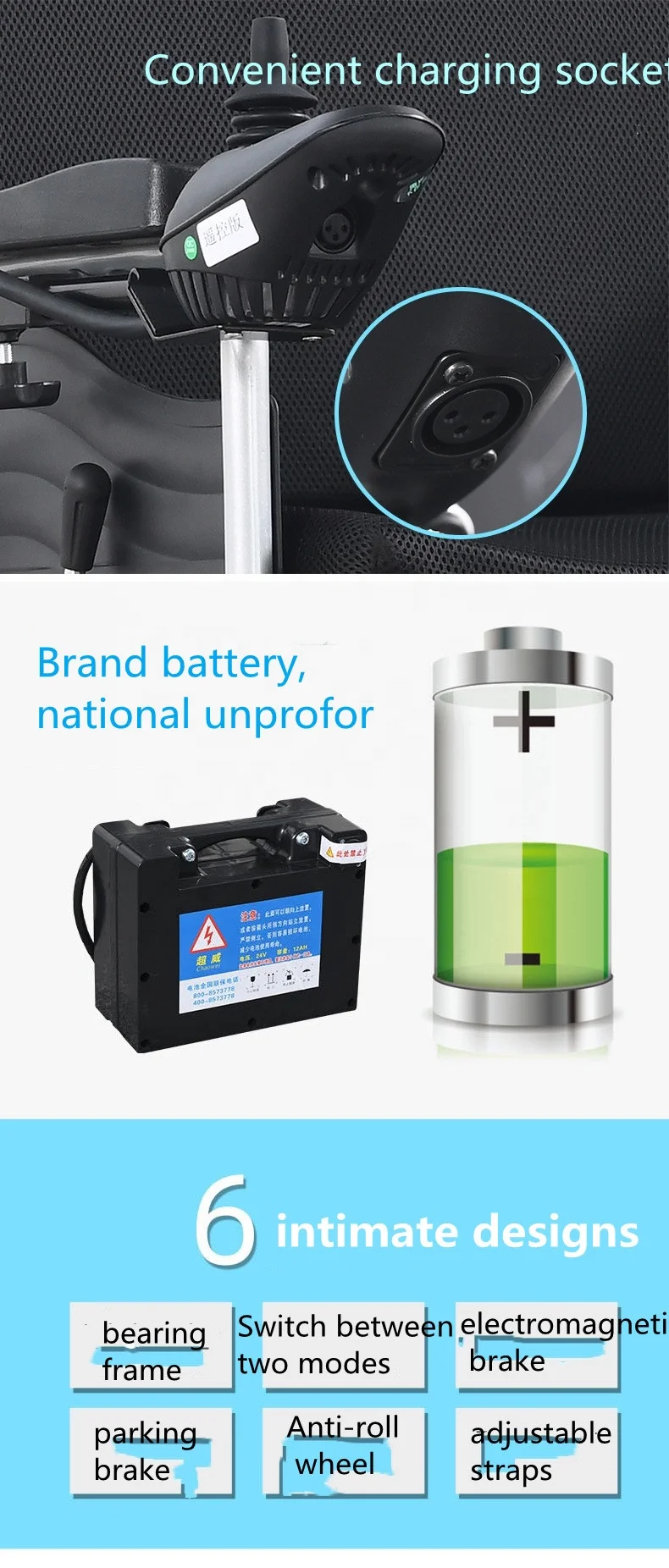 2022 new Steel self-propelled wheelchair handicapped wheelchair stair climbing powered wheelchairs