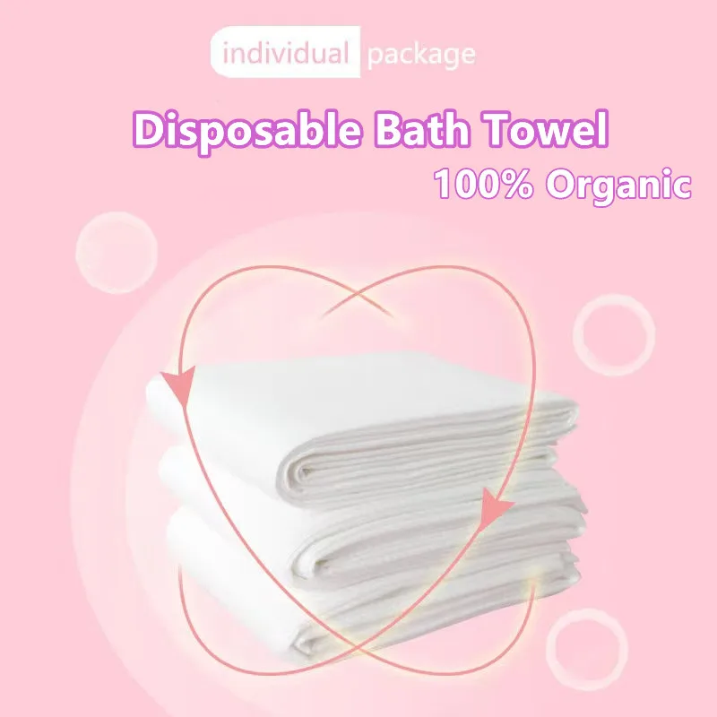  Organic 100% disposable cotton towels for bath shower hair hotel spa beauty nursing disposal towel sets
