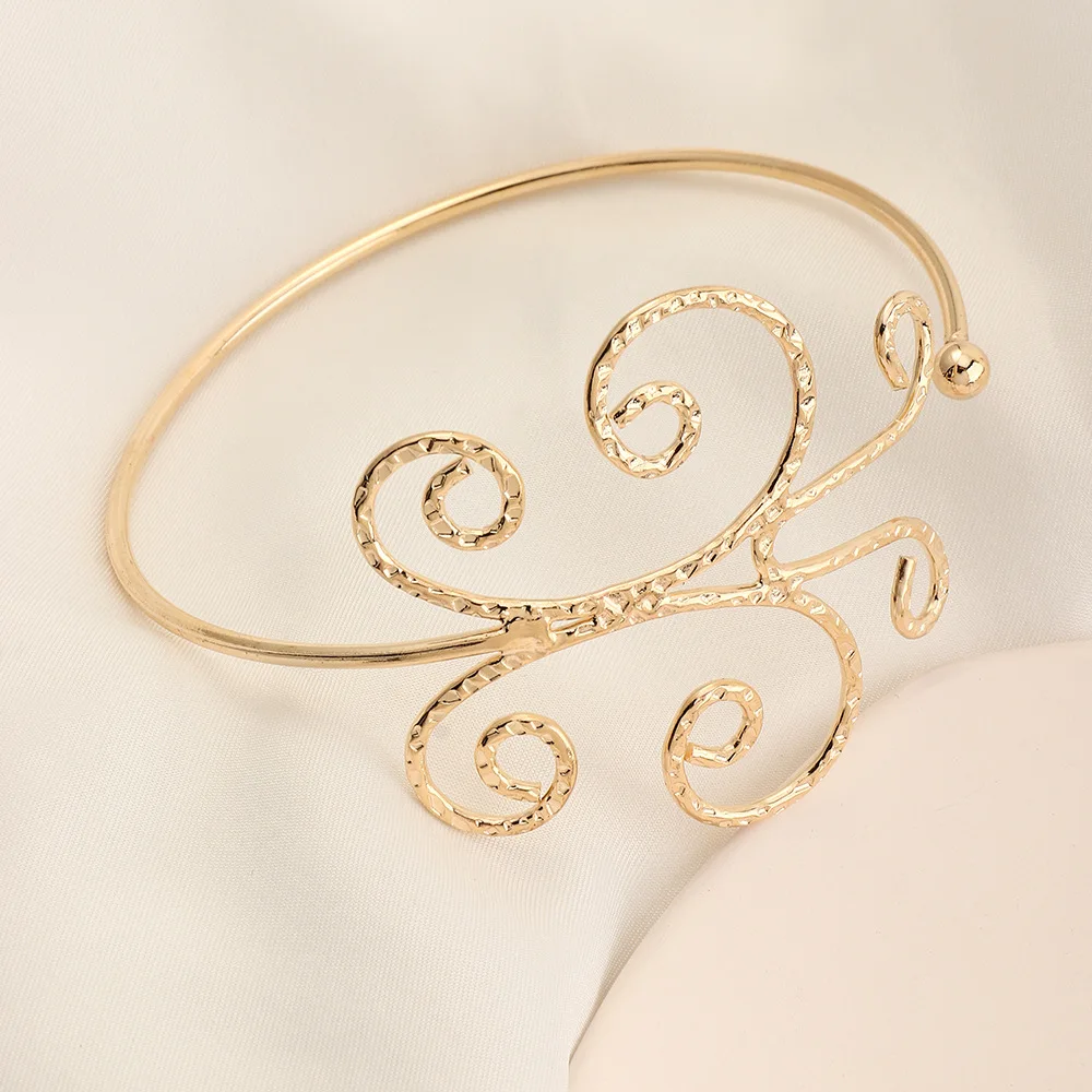 New Fashion High Quality Arm Bracelet Jewelry Gold Plated Geometric Arm Cuff