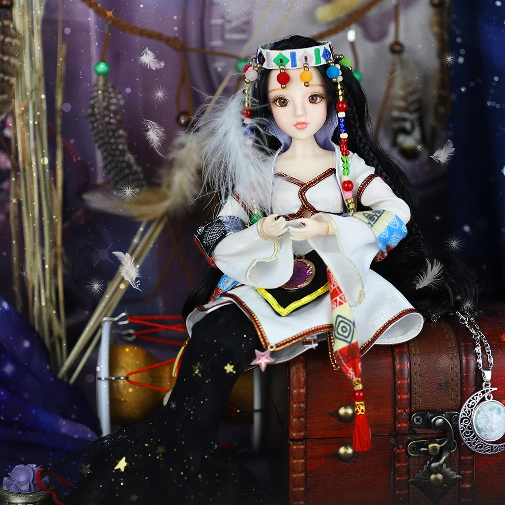 Kids Playing BJD Dolls 30cm 18 Ball Jointed Body DIY Custom Doris Doll For DBS Dream Fairy