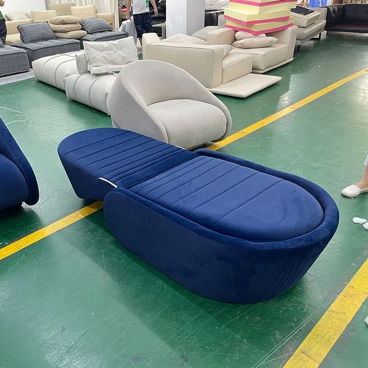 single sofa combed folding sofa bed strong italian blue fabric sofa bed velvet