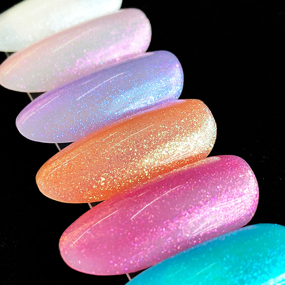 Hanyinails Professional nail supplies custom private label mermaid glitter soak off uv led gel nail polish