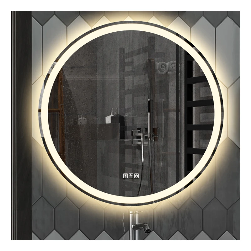 
High Quality Touch Sensor Led Bathroom Round Mirrors With Backlit For Home And Hotel 