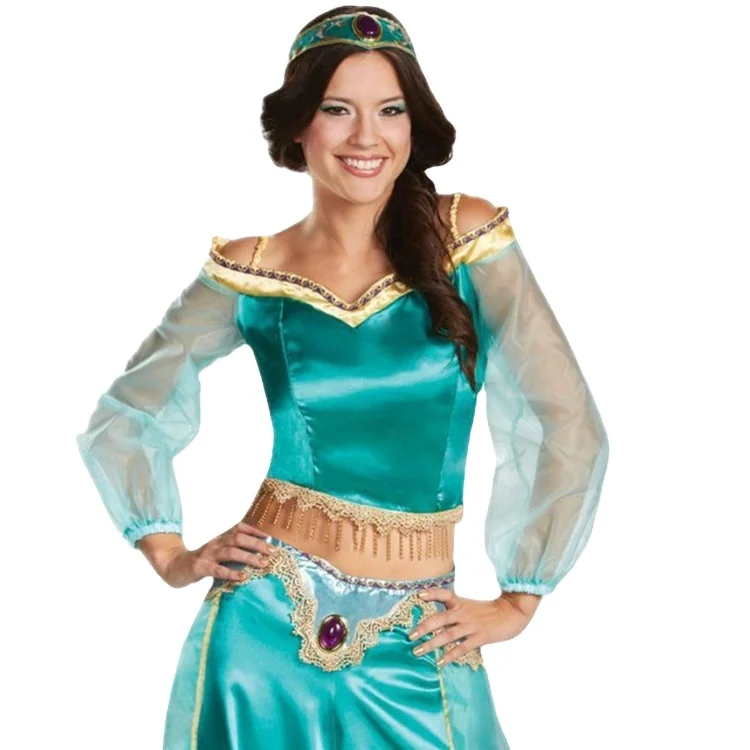 New Item Women Halloween Party Performance Costume Cosplay Costume Adult aladdin jasmine princess belly dance costume