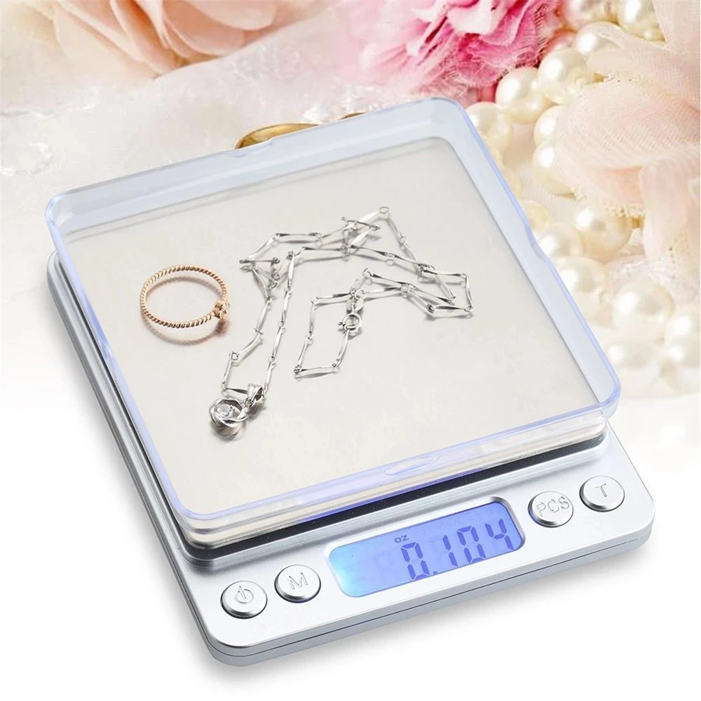 Digital Kitchen Scale pro electronic jewelry scale with backlit LCD display peeling and PC function stainless steel